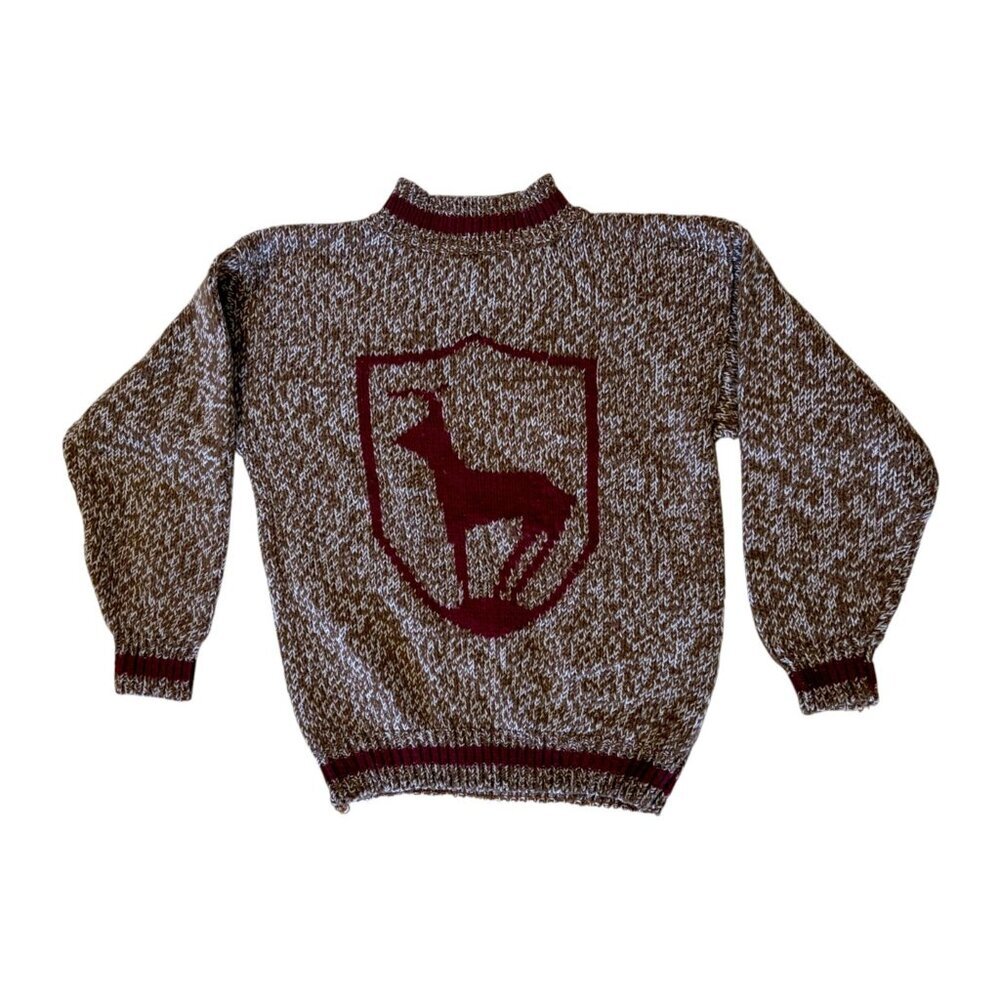 Vintage Boundary Waters Antelope Sweater M Oversize Crest Poet Nordic Hiking